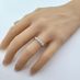 Lucita Anniversary Ring Simulated Diamond Zirconia Wedding Band 5 Stone 3.5mm - Sterling Silver Size 4.5