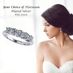 Lucita Anniversary Ring Simulated Diamond Zirconia Wedding Band 5 Stone 3.5mm - Sterling Silver Size 4.5