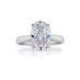 Nana Jewels 3.00 Carat Oval Cut Simulated Diamond Engagement Ring Cubic Zirconia-925 Sterling Silver–Solitaire Oval Ring -Size 5