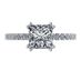Silver 6mm (1.50ct) Princess Cut Pure Brilliance Zirconia Solitaire w/sides Engagement Ring-Rhodium Plated-Size 5.5