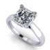 NANA Jewels 3.00ct Asscher Cut Lucita Solitaire Silver Engagement Ring w/Pure Brilliance Zirconia - 8mm, Size 11
