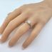 NANA Jewels Womens 6.5mm (1ct) Round Cut Zirconia Lucita Solitaire Engagement Ring-Platinum Plated, Silver, Size 7