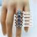 NANA Jewels Womens 6.5mm (1ct) Round Cut Zirconia Lucita Solitaire Engagement Ring-Platinum Plated, Silver, Size 7