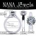 NANA Jewels Silver 6.5mm (1ct) Round Cut Zirconia Lucita Solitaire Engagement Ring-Platinum Plated-Size 7.5