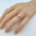 NANA Jewels Silver 7.50mm (1.50 Carat) Round Cut Zirconia Lucita Solitaire Engagement Ring-Platinum Plated - Size 12