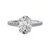 NANA Jewels Sterling Silver 9x7mm (2.00ct) Oval Cut Zirconia Solitaire w/sides Engagement Ring-Rhodium Plated-Size 11.5