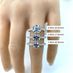 NANA Jewels Silver 8mm (3ct) Asscher Cut Pure Brilliance Zirconia Solitaire w/sides Engagement Ring-Rhodium Plated-Size 4