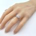 NANA Jewels Silver 10.00mm (4.00ct) Round Cut Zirconia Lucita Solitaire Engagement Ring-Platinum Plated-Size 11