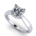 NANA Jewels Silver 7.00mm (2ct) Asscher Cut Zirconia Lucita Solitaire Engagement Ring-Platinum Plated-Size 11.5