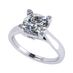 NANA Sterling Silver Cushion Cut Lucita Solitaire Ring Pure Brilliance Zirconia (47-11727)