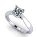 1.50ct Asscher Cut Lucita Solitaire Silver Engagement Ring w/ Pure Brilliance Zirconia - 6mm, Size 10.5