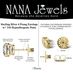 NANA Jewels Round Simulated Diamond Stud Earrings Hypoallergenic Metal & Sterling Silver CZ - 8.50mm (5.00cttw) Yellow