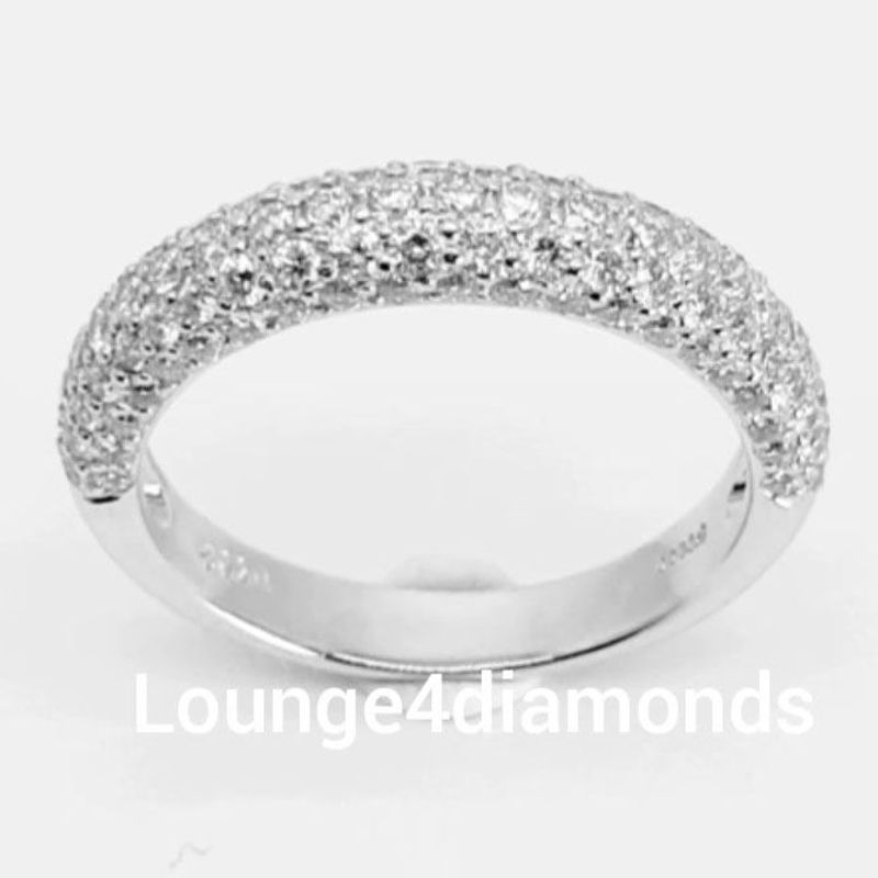 1.02 Carat 950 Platinum PAVE Wedding Band with 109 F / VS Diamonds