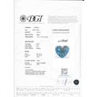 Blue Heart Diamond Solitaire Pendant Natural Treated 14K White Gold 0.76 Carat