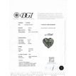 Green Heart Cut Diamond Solitaire Pendant 14K White Gold 1 Carat