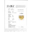 Yellow Heart Shape Diamond 0.71 Carat SI1 Certified