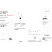 Black Diamond Solitaire Pendant Necklace Round IGI 14K White Gold 1.31 Carat