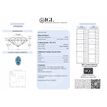 Blue Oval Shape Diamond Solitaire Ring Treated 14K White Gold SI2 1.43 Carat
