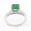 Carat 950 Platinum Gemstone Ring with / Diamonds
