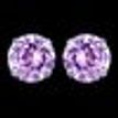 925 Sterling Silver Studs Earrings  Pink Circle Zircon Every Day Jewelry Gift