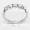 1.02 Carat 18K White Gold SHARED PRONG Anniversary Band with 5 F / VS2 Diamonds