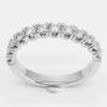 0.61 Carat 950 Platinum U-SHAPE Wedding Band with 12 F / VS Diamonds