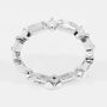1.6 Carat 14K White Gold STACKABLE GEOMETICAL OATTERN Eternity Band with 16 F / VS Diamonds