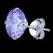 925 Sterling Silver Studs Earrings  PurpleCircle Zircon Every Day Jewelry Gift