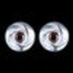 925 Sterling Silver Stud Earrings, Spiral Shaped, With Red Zircon- CZ, Women Gift Jewelry