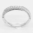 0.45 Carat 18K White Gold 3-SIDED PAVE Wedding Band with 64 F / VS Diamonds