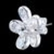 925 Sterling Silver Stud Earrings White Zircon Flower Woman Present Lady Jewelry