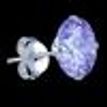 925 Sterling Silver Studs Earrings  PurpleCircle Zircon Every Day Jewelry Gift