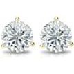 1/20 Carat Natural Round Brilliant Solitaire Diamond Martini Stud Earrings in 14k Yellow Gold