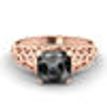 M200R: Rose Gold 14K 2.5CT Black Dimanod Round