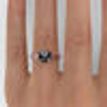 M200R: Rose Gold 14K 2.5CT Black Dimanod Round