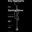 925 Silver Dangle Earrings heart-shaped