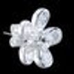 925 Sterling Silver Stud Earrings White Zircon Flower Woman Present Lady Jewelry