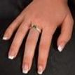 925 Sterling Silver Solitaire Ring Rectangle Light Blue Zircon Woman Gift Lady 