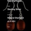 925 Sterling Silver Dangle Earrings Drop Oval Coffee Pearls Woman Present Lady 