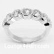 1.5 Carat 950 Platinum Bezel Set Anniversary Band with 7 F / VS Diamonds
