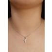 0.41 Carat 14K White Gold Cross with 6 F / VS1 Diamonds