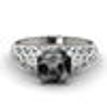 M200R: White Gold 14K 2.5CT Black Dimanod Round