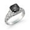 M200R: White Gold 14K 2.5CT Black Dimanod Round