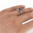 M200R: White Gold 14K 2.5CT Black Dimanod Round
