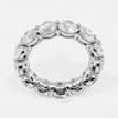 4.1 Carat 950 Platinum BASKET SHARED PRONGE Anniversary Band with 13 F / VS2 Diamonds