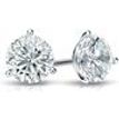 1/2ct Natural Round Brilliant Solitaire Diamond Martini Stud Earrings in 14k White Gold