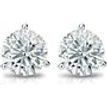 1/2ct Natural Round Brilliant Solitaire Diamond Martini Stud Earrings in 14k White Gold