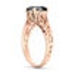 M200R: Rose Gold 14K 3CT Black Dimanod Round