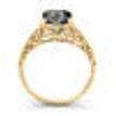 M200R: Yellow Gold 14K 2.5CT Black Dimanod Round