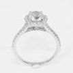 Carat 18K White Gold Halo with E / SI1 Diamonds